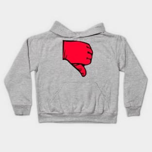 Thumbs Down illustration Kids Hoodie